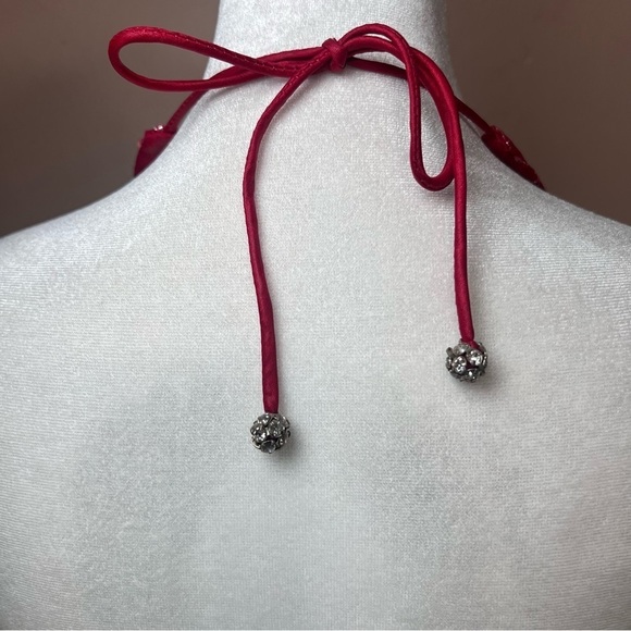 Authentic Vintage Y2K Red Sequin Prom Dress Corset 2-Piece Blondie Nites Jaslene - Picture 11 of 12